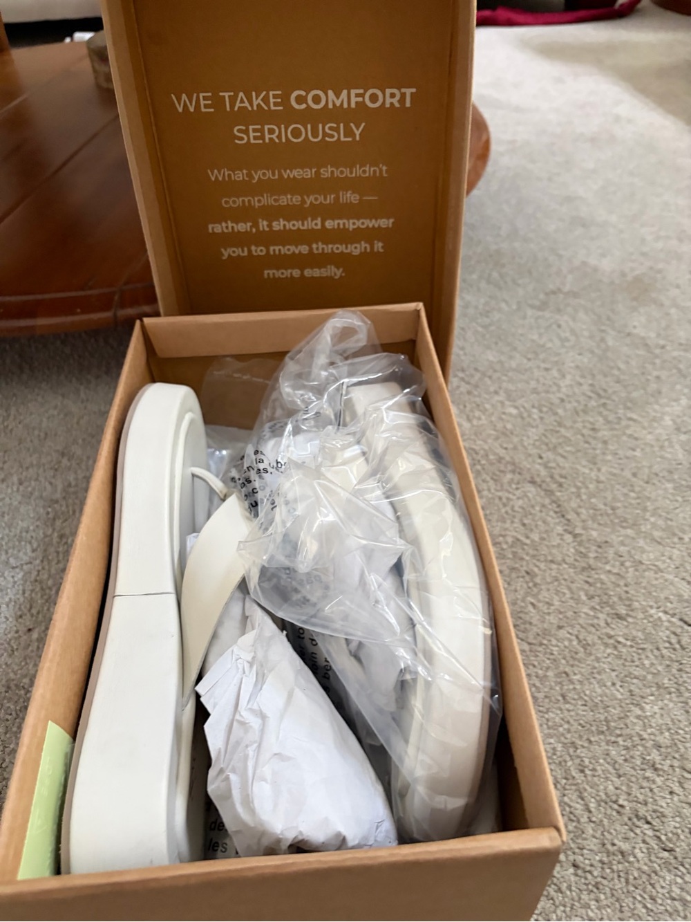 Seychelles Cream Leather Thong Sandals - Picture 8 of 8